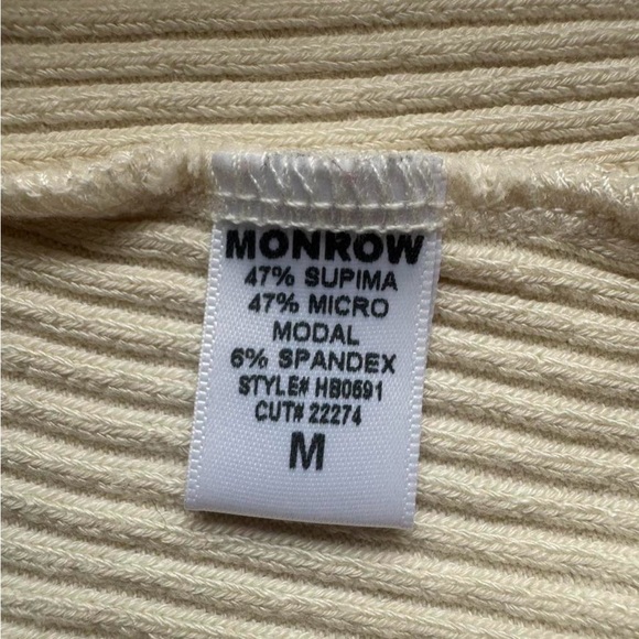 Monrow Ribbed Drawstring Lounge Pants – Size M - Picture 4 of 5